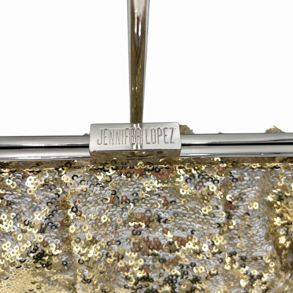 NWT GOLD SILVER SEQUIN JENNIFER LOPEZ ISADORA EVENING BAG CLUTCH PURSE ORIG $89! - Picture 3 of 7